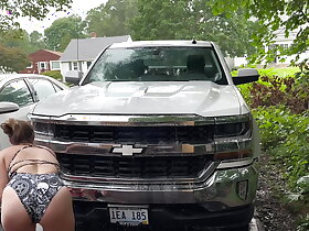 Of age Milf Washes cars coupled with Motorcycle