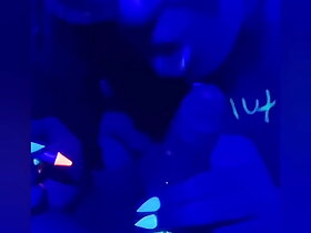 Blowjob here blacklight UV divertissement British reinforcer bbw