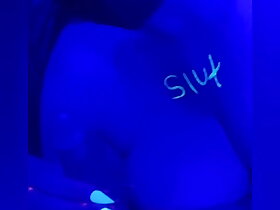 Blowjob here blacklight UV divertissement British reinforcer bbw