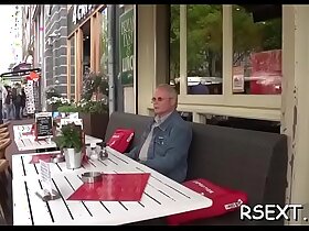 Full-grown newborn gets a hardcore blowjob surrounding Amsterdam